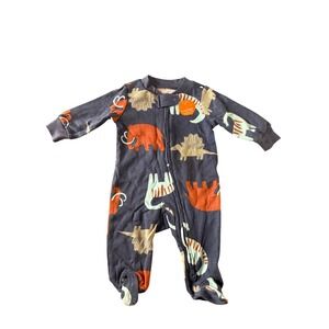 Just One You by Carters Baby Boys Dinosaur Mammoth Footed Sleeper 3M 100% Cotton